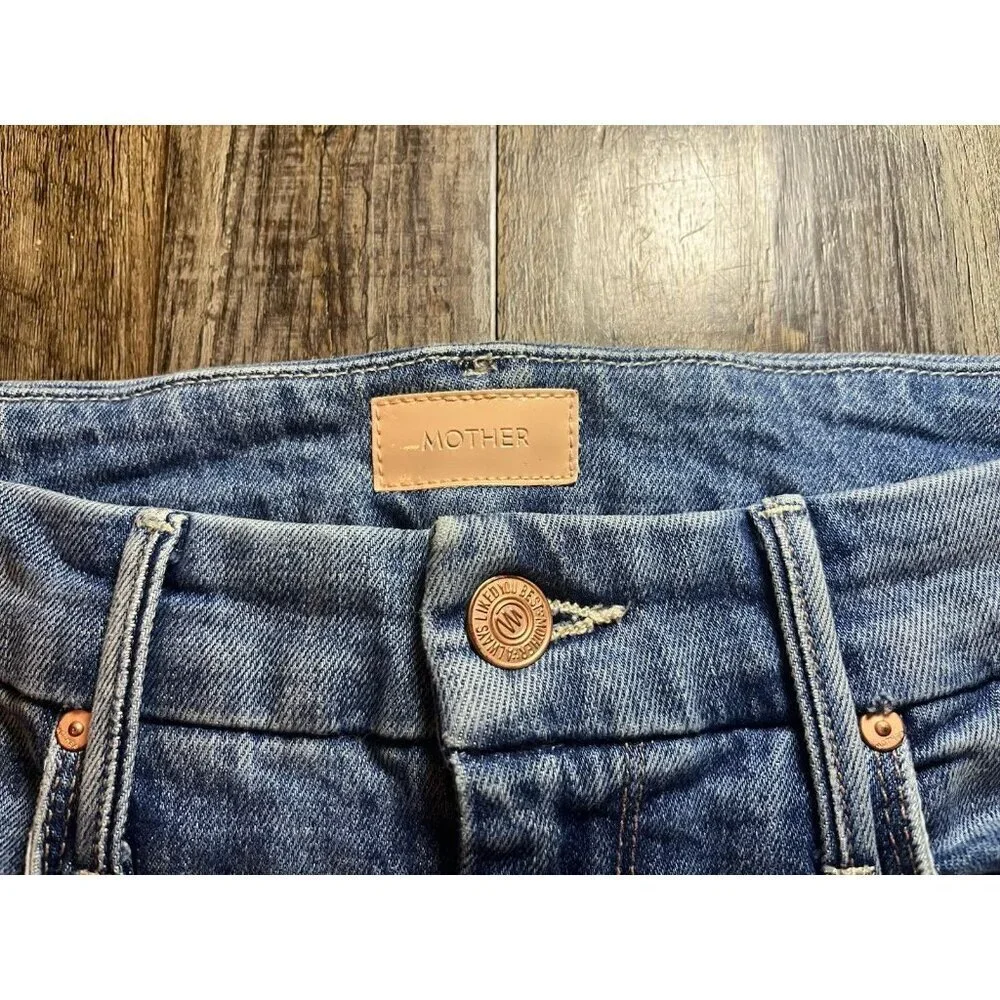 Mother The Looker Ankle Fray in Not Cut & Pasted Size 27
